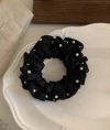 Pearl mesh large intestine hair band for women, high-end hair accessory, hair tie, versatile, exquisite bun hairstyle, ponytail Application Scenario